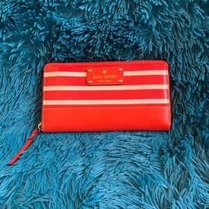 MOVING SALE! Kate Spade Stripe Leather Wallet